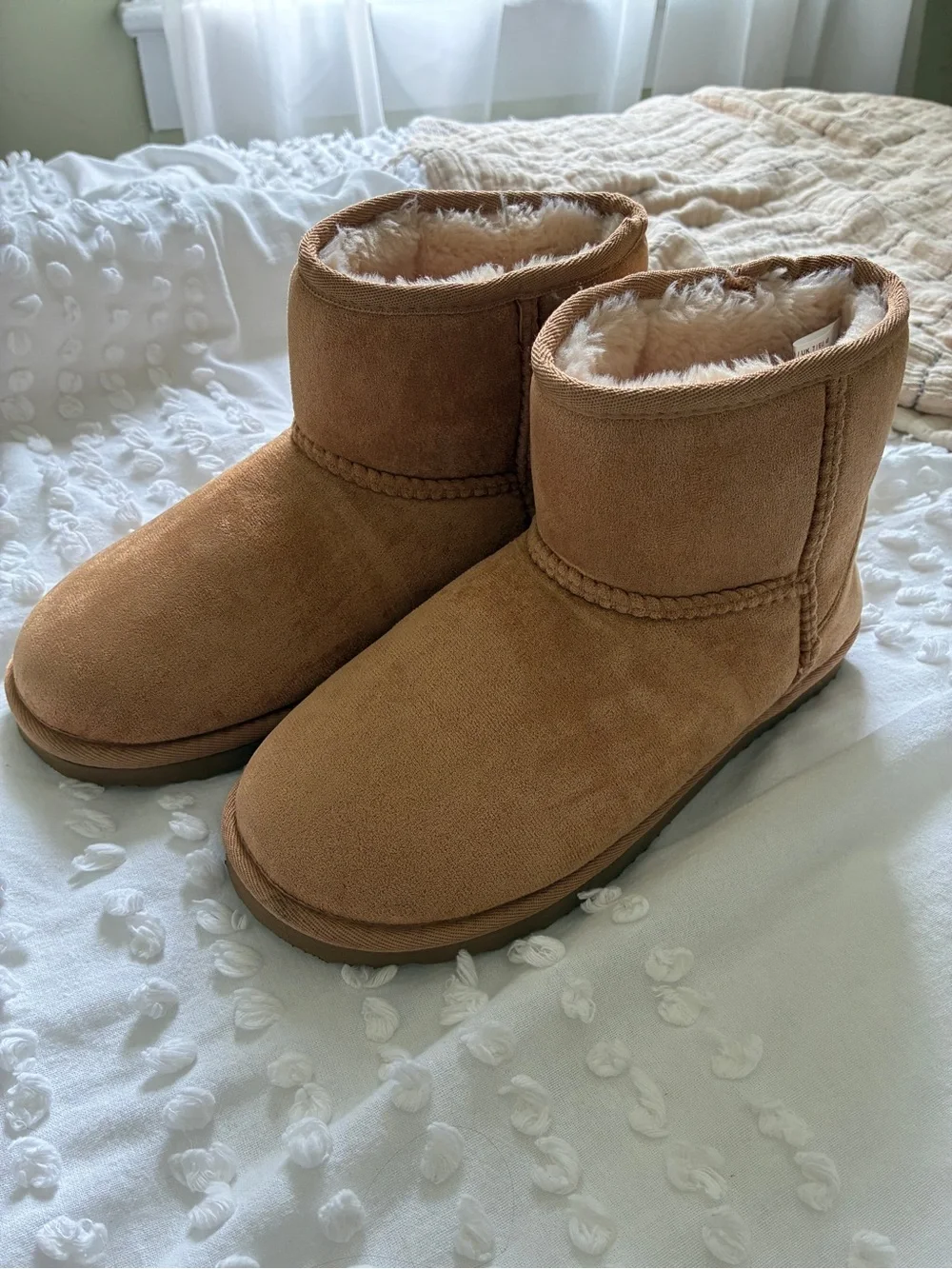 Classic Suede Faux-Fur Lined Ankle Boot - Chestnut - Picture 2 of 6